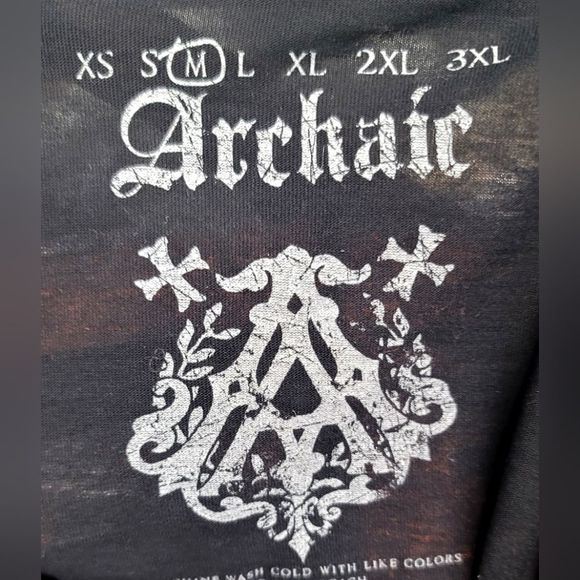 NWOT | Archaic | Womens Long Sleeve, V Neck REDEMPTION T Shirt / Top /Tee - Picture 4 of 4